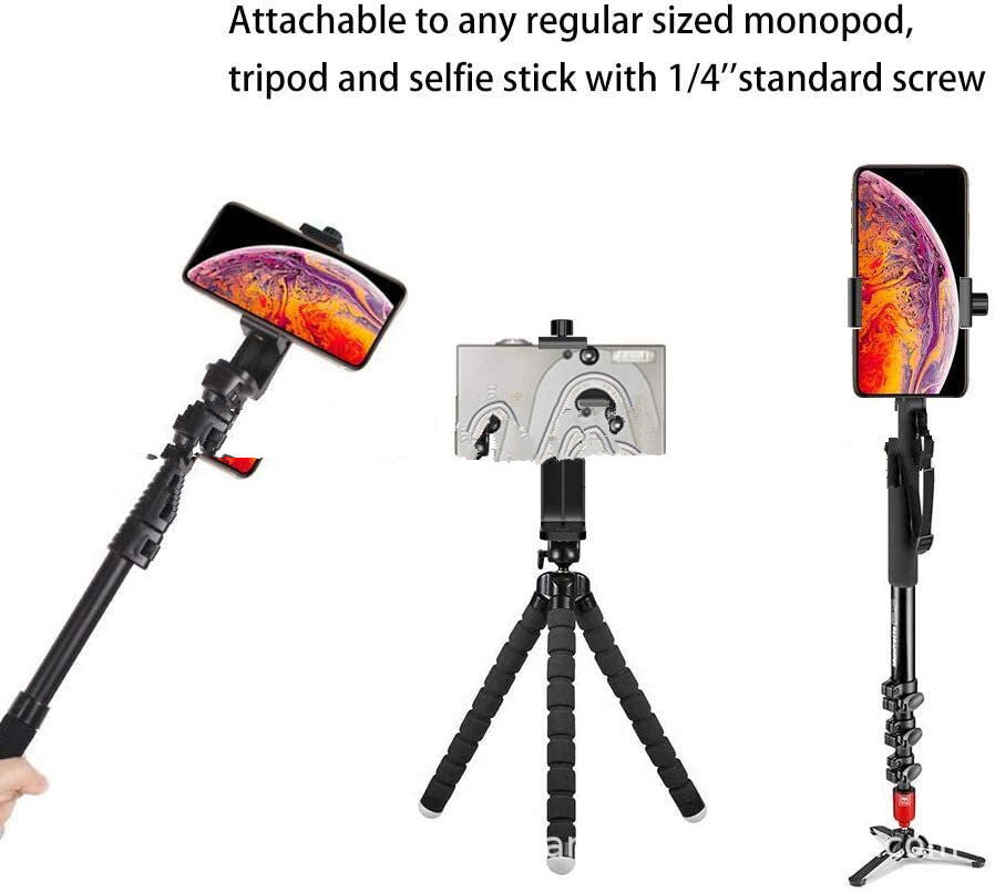 Compatible with Apple, Mobile Phone Clip Tripod Pan Tilt Transfer Self Timer Live Broadcast Bracket Fixing Clip