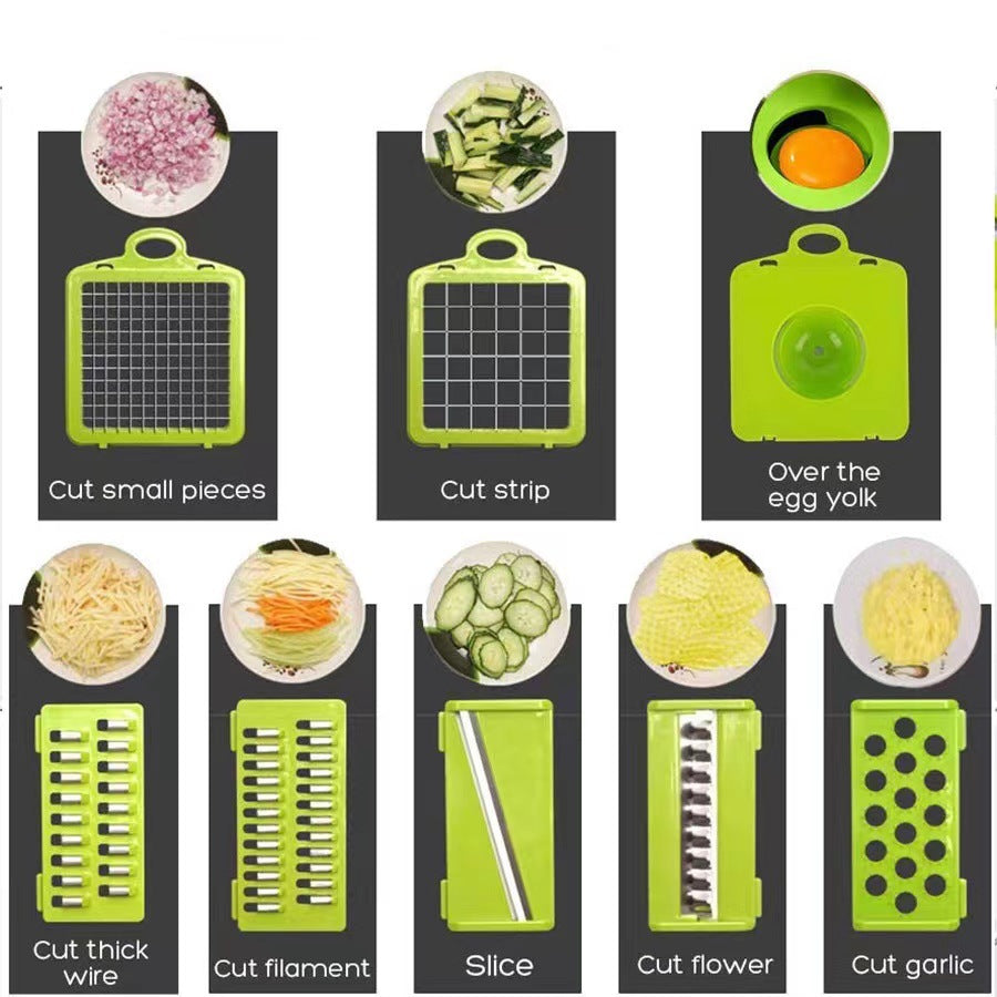 Multi-functional Kitchen Vegetable Cutting Artifact Potato Cutting And Shredder Household Dicer Grater