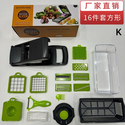 Multi-functional Kitchen Vegetable Cutting Artifact Potato Cutting And Shredder Household Dicer Grater