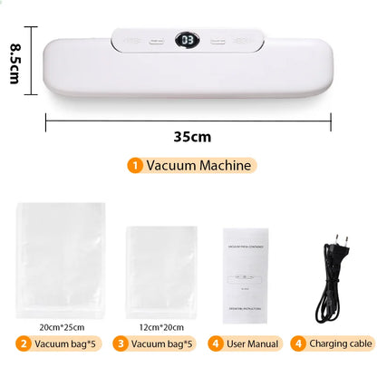 saengQ Vacuum Sealer Packaging Machine Food Vacuum Sealer With Free 10pcs Vacuum bags Household Vacuum Food Sealing